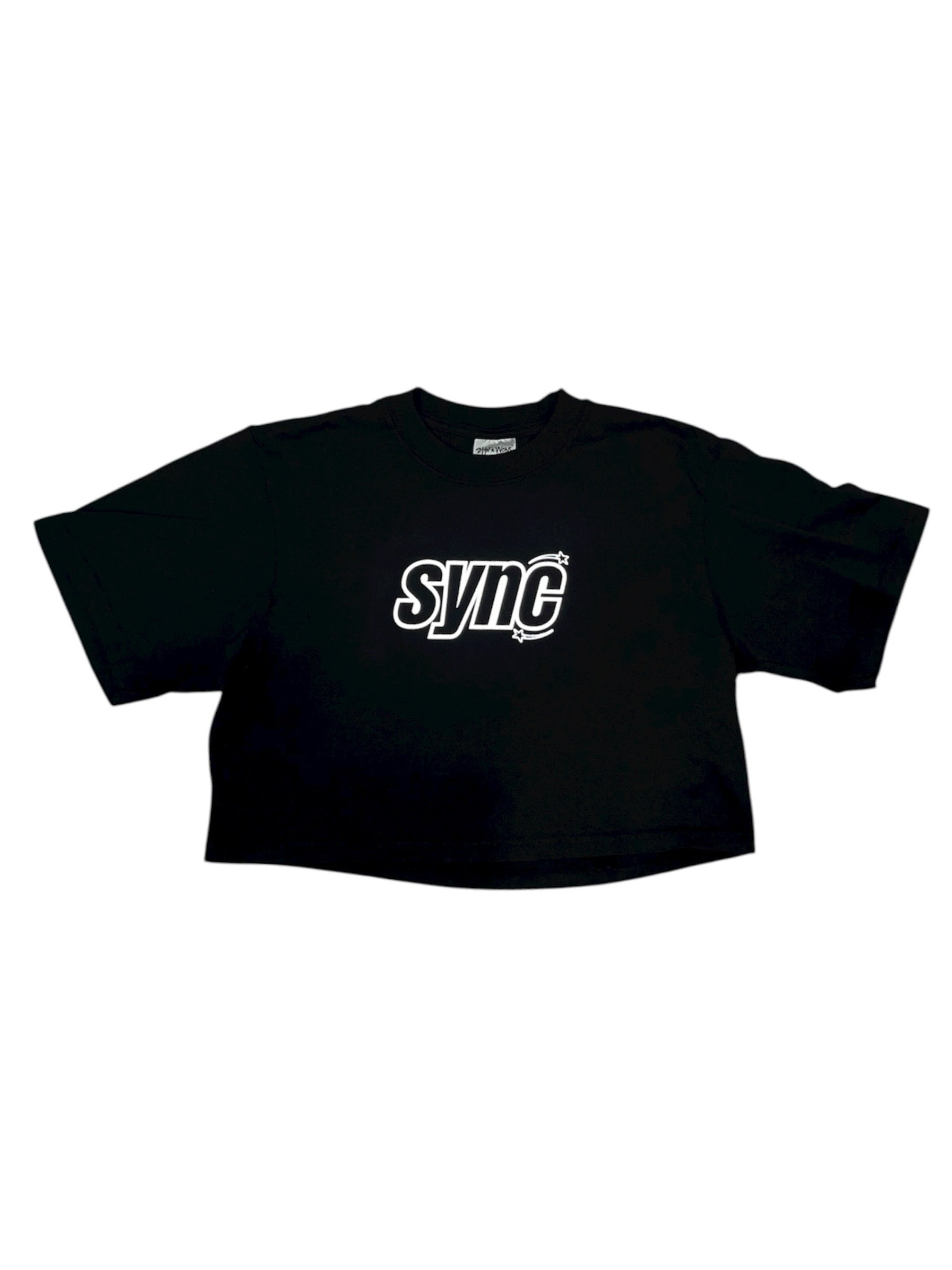 "SYNC V1" WOMEN'S CROP TOP TEE, BLACK REFLECTIVE | SHAKA WEAR